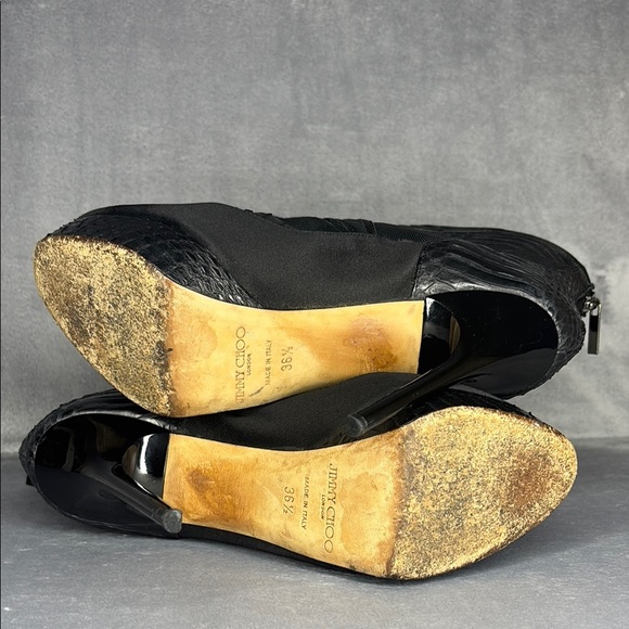 🔥🔥🔥Jimmy Choo Black Heeled Boots 6.5 US 36.5 EU🔥🔥🔥 - Picture 5 of 11